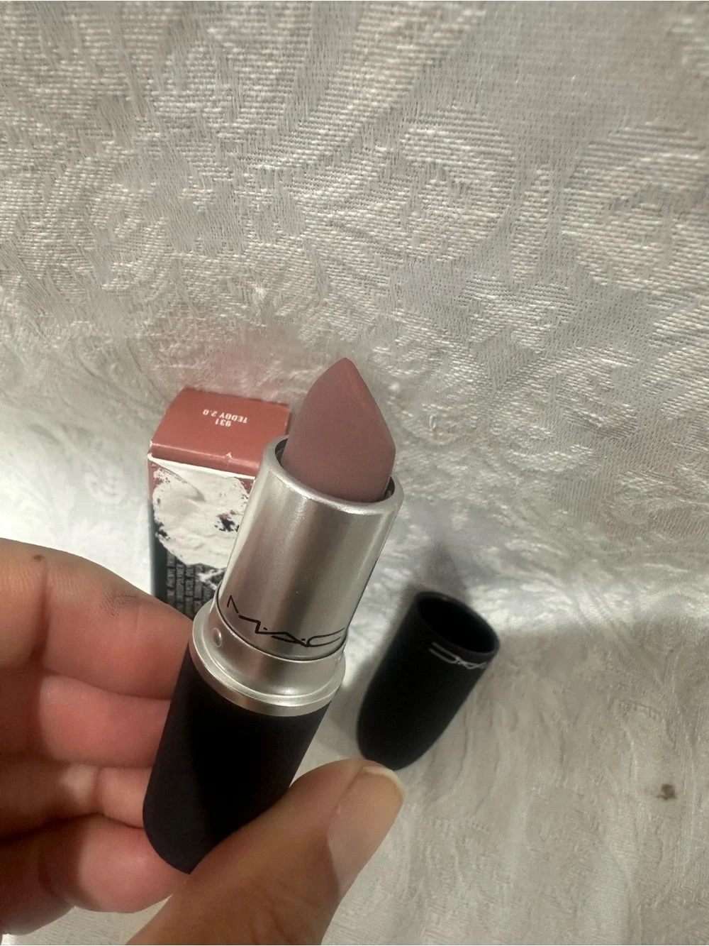 MAC Powder Kiss Lipstick Teddy 2.0 NIB